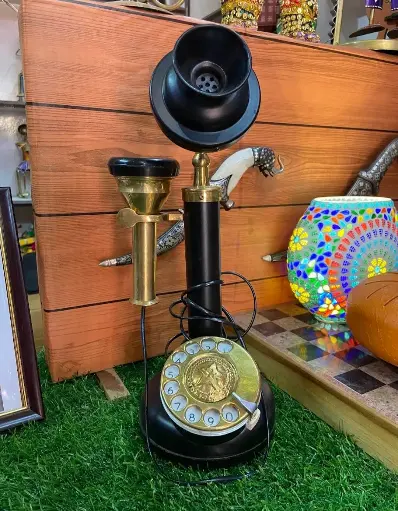 wooden handmade telephone