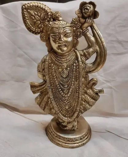 Brass idol krishna