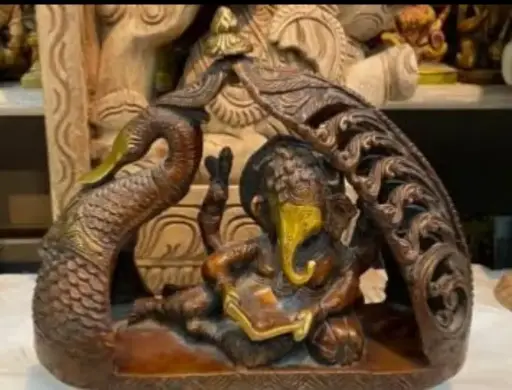 Ganesha wooden idol